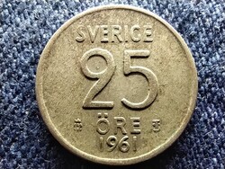 Svédország VI. Gusztáv Adolf (1950-1973) .400 ezüst 25 Öre 1961 TS