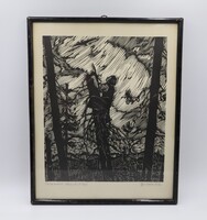 Fáramászó - Gy. Szabó Béla - Fametszet 1939