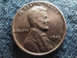 USA Lincoln acél cent 1 Cent 1943