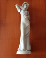Hollóházi porcelán kalapos hölgy!