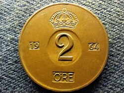 Svédország VI. Gusztáv Adolf (1950-1973) 2 Öre 1964 U