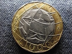 Olaszország Európai Unió Újraegyesített Németország térkép 1000 Líra 1998 R