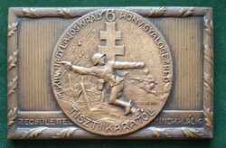 Dercsényi: M.Kir. "Nagy Lajos Király" 6. Honv. Gyalogezred plakett