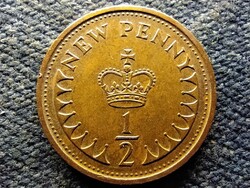 Anglia II. Erzsébet (1952-) 1/2 Új Penny 1973