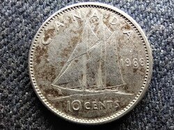 Kanada II. Erzsébet .800 ezüst 10 Cent 1966