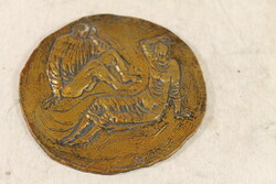 Szignált art deco bronz relief 953