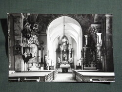 Képeslap,Szécsény,Róm. kat. templom,oltár látkép,részlet, 1976-