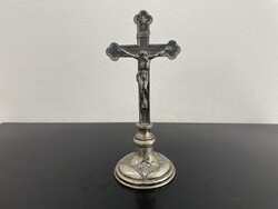 Ezüst feszület kereszt Jézus Krisztus vallási egyházi tárgy katolikus