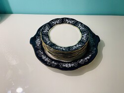 Zsolnay Pompadour II. süteményes készlet