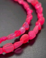 Pink kristály opál nyaklánc 45.5 cm 925  ezüst