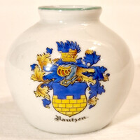 CW&Co Deesbach - Bautzen címeres miniatür porcelán váza (M=6, D=6) (59.)