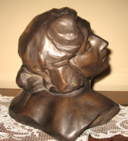 CSODÁLATOS BORY JENŐ /1879-1959 / ART DECO NŐI BÜSZT : VÁGYAKOZÁS