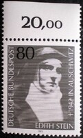 N1162sz / Németország 1983 Edith Stein filozófus bélyeg postatiszta ívszéli összegzőszámos