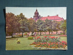 Képeslap,Szekszárd,Megyei Kórház,park látkép,részlet, 1963-