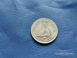 BAHAMAS BAHAMA-SZIGETEK 25 CENTS 2005 HAJÓ! CÍMER!