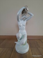 Régi Herendi porcelán nagyméretű akt