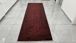 3462 Afghan Bokhara Kézi Gyapjú Perzsa Futó Szőnyeg 80X247CM Ingyen Futár