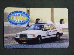 Kártyanaptár,EURO TAXI,Pécs,Mercedes autó,1997   (9)