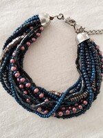 Women's bracelet - steel blue / jasper beads