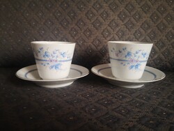 2 db Német porcelán, antik teás csésze aljjal, 1877-1886.