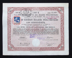 Magyar Királyi Állami Pénztárjegy 1000 korona 1916