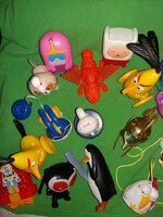 Retro MEKIS gyorséttermi HAPPY MEAL figurák játékok csomagban 15 DB EGYBEN a képek szerint
