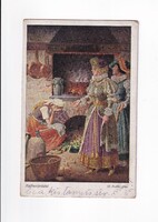 M:10 Antik Grimm mesék képeslap 1923 "Hamupipőke"