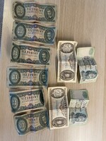 10 db vegyes forint bankjegy