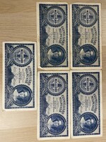 5 db egymilliárd milpengő bankjegy 1946