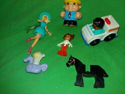 Retro minőségi - LEGO, MATTEL, DISNEY - jármű - figura csomag 6 db EGYBE a képek szerint