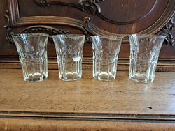 4 pcs Perfect Antique Turn-of-the-Century Cut Glass Water Glasses