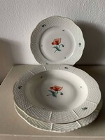 3 darabos Óherendi pipacs mintás porcelán tányér szett