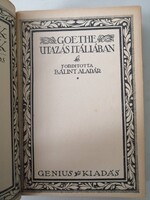 GOETHE - UTAZÁS ITÁLIÁBAN ford. BÁLINT ALADÁR 1922 - SZÁMOZOTT PÉLDÁNY - EX LIBRIS