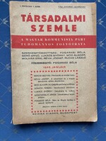 Fogarasi Béla: Társadalmi szemle 1946. január Szikra kiadás,Budapest Felelős szerkesztő: Mód Aladár