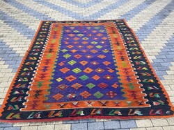 Kézi Antik Kelim Kilim Szőnyeg 234x276