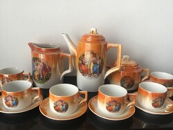 Zsolnay porcelán kávés készlet