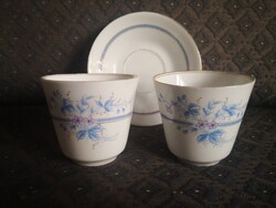 2 db Német porcelán antik teás csésze,  egy db alj (tányér) 1877-1886.