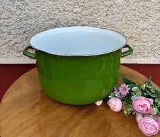 Zöld fazék főzés konyha Zománcos zománcozott