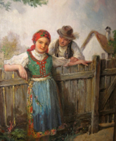 TAVASZI ÁRESÉS ! GARANTÁLTAN EREDETI CSODÁS GEIGER RICHÁRD / 1870-1945/ KÉP: UDVARLÁS