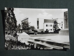 Postcard, Szolnok, Szigliget Theater view, detail, 1966-