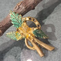 Régi aranyozott   bross  3 cm-es