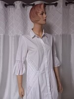 White cotton canvas tunic, shirt, dress