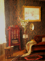 TAVASZI ÁRESÉS ! GARANTÁLTAN EREDETI CSODÁS SZONTÁGH TIBOR / 1873-1930/ ENTERIŐR