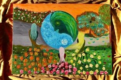 Hármak ereje:Shizel / Wicca áldással,szingiliumokkal ellátott spirituális, saját alkotás