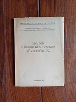 Ritka! Adatok a dákok késő vaskori művetségéhez. 1954. Csikszereda, 40 p. + XVIII tábla + 2 sztl.lev