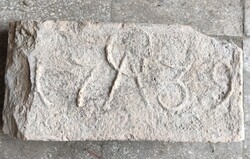 Grófi évszámos tégla 1739