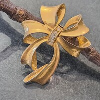Régi aranyozott Cirkon    bross  4 cm-es