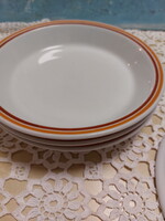 Alföldi menzás sárga-barna csíkos porcelán adagtál, tányér