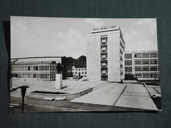 Képeslap,Szombathely,Március 15. tér,Lenin szobor látkép,részlet, 1966-