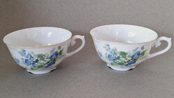 Drasche gyöngyvirág nefelejcs mintás teás csészék, 2 db egyben
